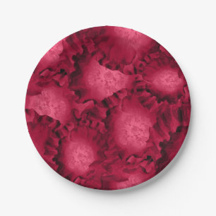 Plato De Papel Resumen rosas rojas flores de amapola flor románti