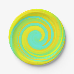 Plato De Papel Resumen Swirl 250816 - 01b