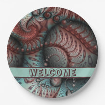 Resumen Vivid Fantasy Fractal Art Brown Blue