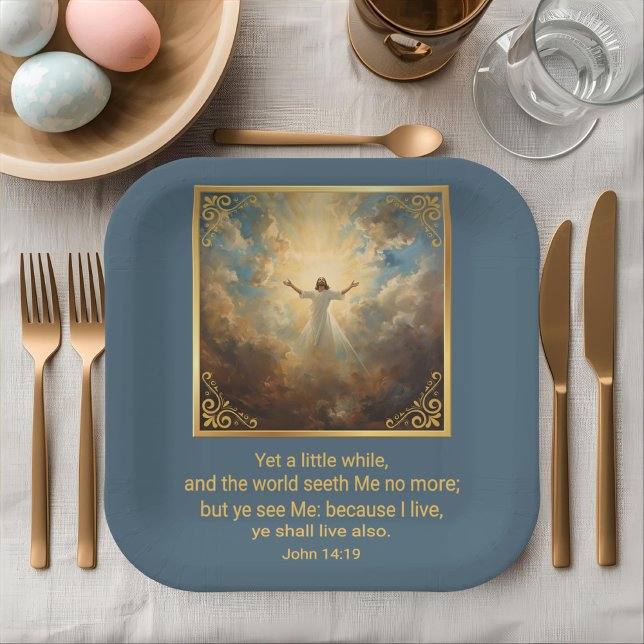 Plato De Papel Resurrección de Pascua Religiosa  (Subido por el creador)