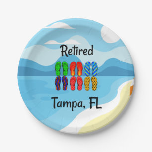 Plato De Papel Retirado: Tampa, Placas de papel FL