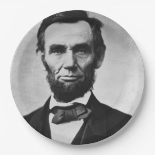 Plato De Papel Retrato de Abraham Lincoln