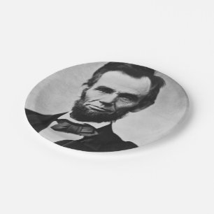 Plato De Papel Retrato de Abraham Lincoln