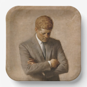 Plato De Papel Retrato de la Casa Blanca Presidencial de los Esta
