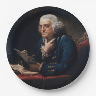 Plato De Papel Retrato de pulgar, Padre fundador Benjamin Frankli