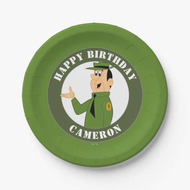 Plato De Papel Retrato de Smith de Jellystone (Anverso)