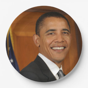 Plato De Papel Retrato oficial de Barack Obama