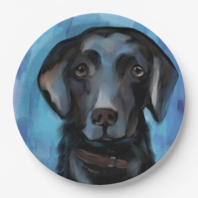 Plato De Papel Retriever de Labrador  (Anverso)