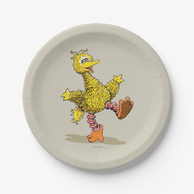 Plato De Papel Retro Art Big Bird 2 (Anverso)