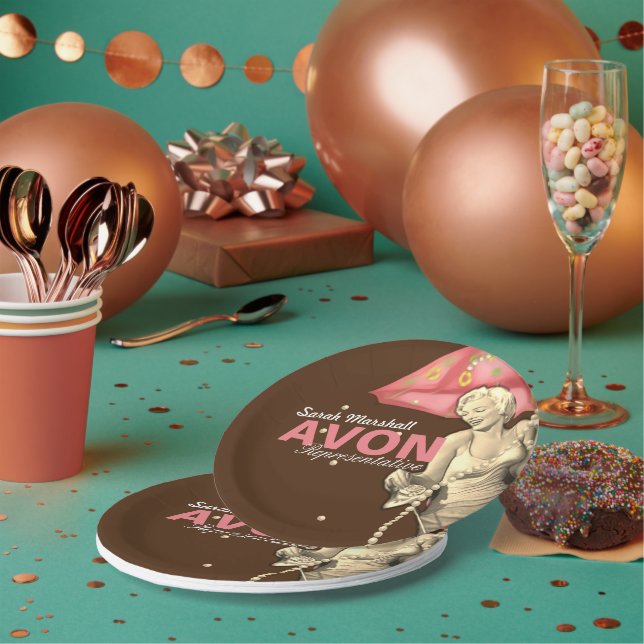 Plato De Papel Retro Avon (Multi)