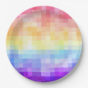 Plato De Papel Retro Boho Funky Quirky Xenogénero Cuadros Orgullo