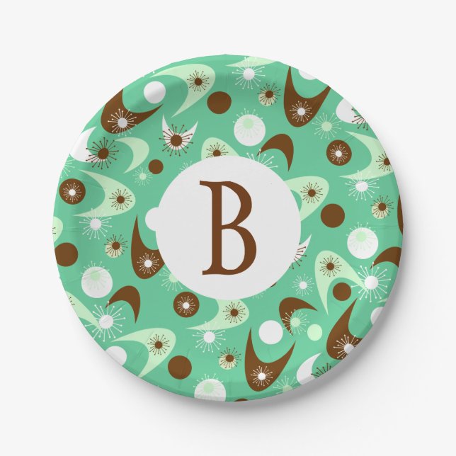 Plato De Papel Retro Boomerangs (Anverso)