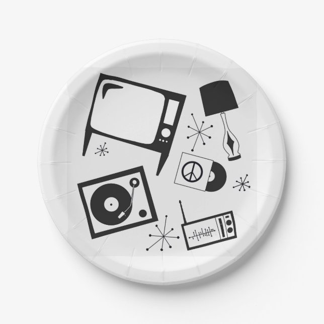 Plato De Papel Retro, diseños domésticos (Anverso)