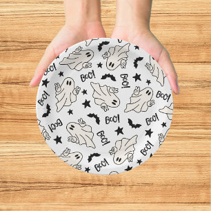 Plato De Papel Retro Ghost Spooktacular Halloween