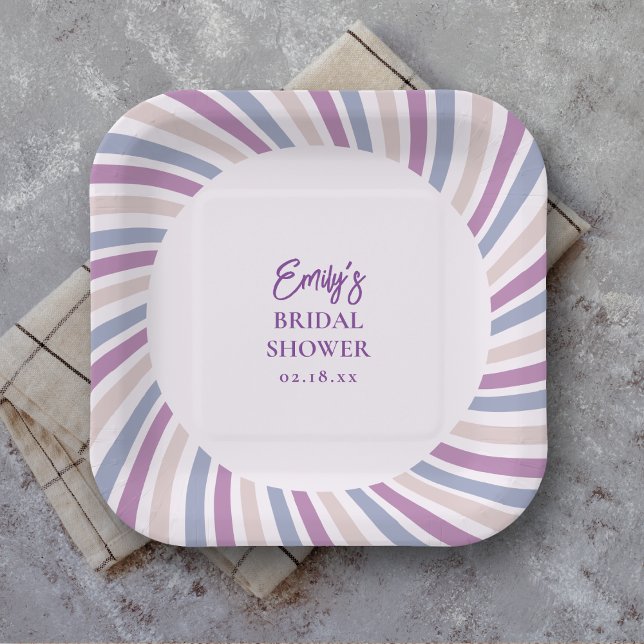 Plato De Papel Retro Groovy Disco Bridal Shower (Subido por el creador)