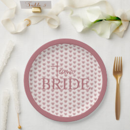 Plato De Papel Retro Hearts Pink Burgundy Y2K Style