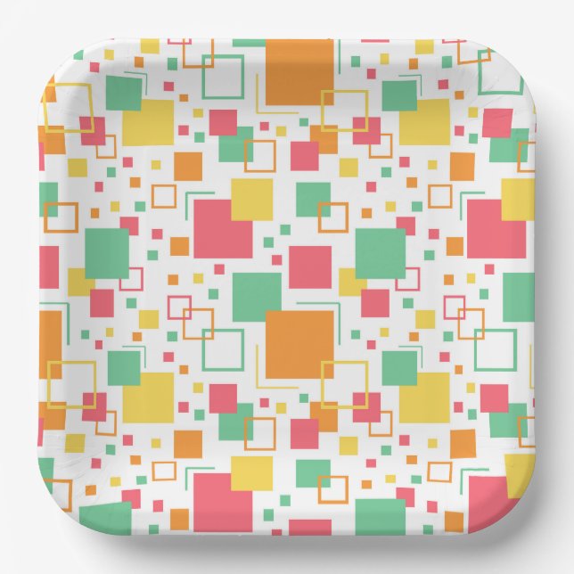 Plato De Papel Retro Mod Citrus (Anverso)