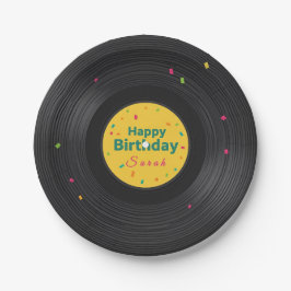 Plato De Papel Retro Music Party