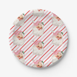 Plato De Papel Retro Rosa Santa Qué Diversión