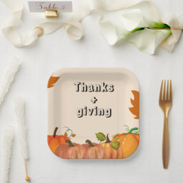 Plato De Papel "Reúnete y dale las gracias: Únete a nosotros para