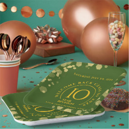 Plato De Papel Reunión de la Escuela de Oro y Ecología