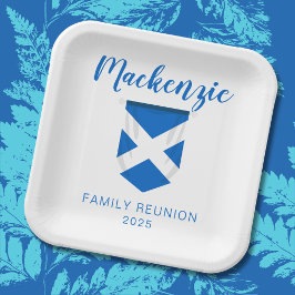 Plato De Papel Reunión de la familia Scotland Flags