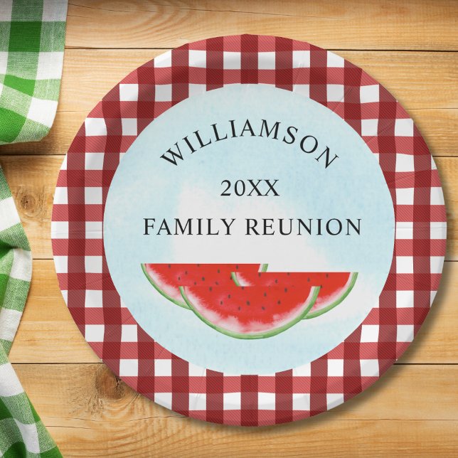 Plato De Papel Reunión de la familia Watermelon (Subido por el creador)