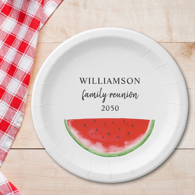Plato De Papel Reunión de la familia Watermelon (Subido por el creador)