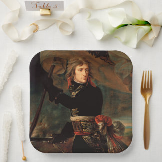 Plato De Papel Reunión de Napoleón Bonaparte en la Batalla de Arc
