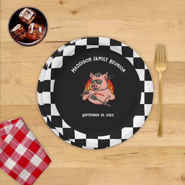 Plato De Papel Reunión familiar temática de Guay BBQ (Subido por el creador)