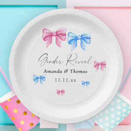 Plato De Papel Revelación De Género. Chica o niño