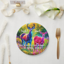 Revelación de género de ciervos rosas y azules