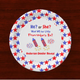 Plato De Papel Revelación de género del pequeño petardo