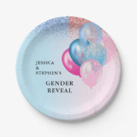Revelación de Género Globos Rosas y Azules con Pur