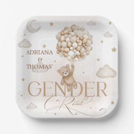 Plato De Papel Revelación de género neutro de Bear Brown