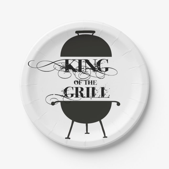 Plato De Papel Rey Del Grill (Anverso)