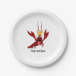 Plato De Papel Rey gambas