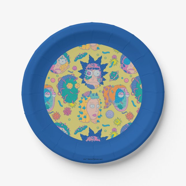 Plato De Papel RICK AND MORTY™ | Patrón de la familia Smith infec (Anverso)