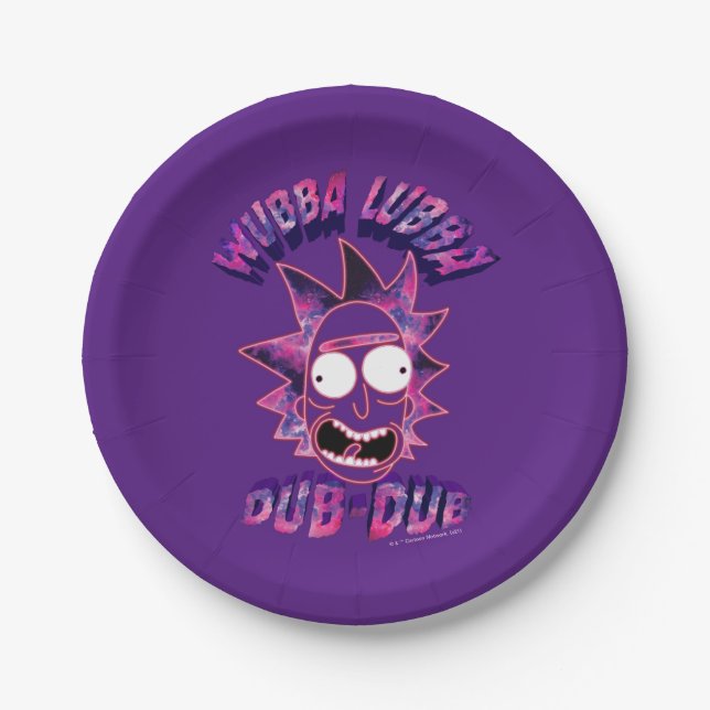Plato De Papel RICK AND MORTY™ | Wubba Lubba Dub-Dub (Anverso)