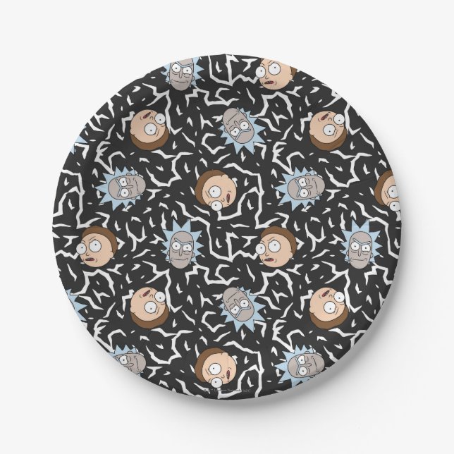 Plato De Papel Rick y Morty LightPattern (Anverso)
