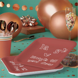 Plato De Papel Ríe hasta que te sueltes