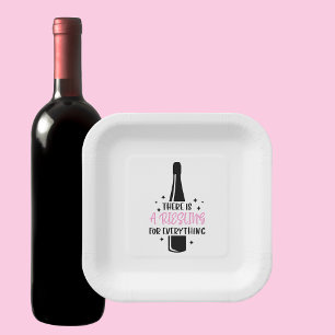 Plato De Papel Riesling para todo Fiesta de Bodega Divertida