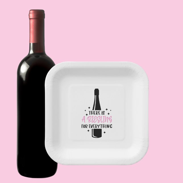 Plato De Papel Riesling para todo Fiesta de Bodega Divertida  (Subido por el creador)