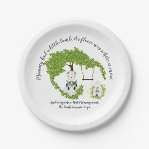 Plato De Papel Rima infantil de Corderito