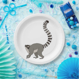 Plato De Papel Ring Tail Lemur