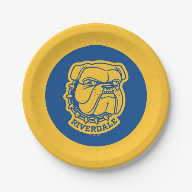 Plato De Papel Riverdale Bulldog Head (Anverso)
