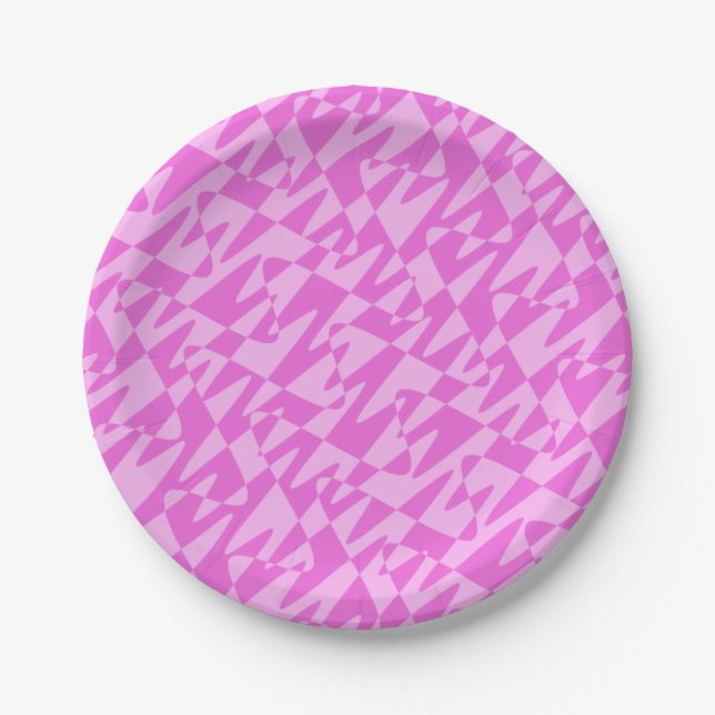 Plato De Papel rizo de reola - rosa de duo : (Anverso)