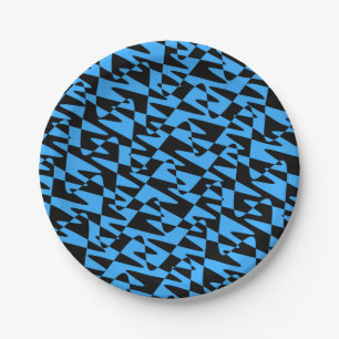 Plato De Papel rizo retroondulado - azul turquesa: