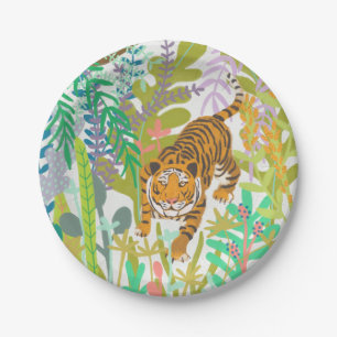 Plato De Papel Roar jungla - Tigre