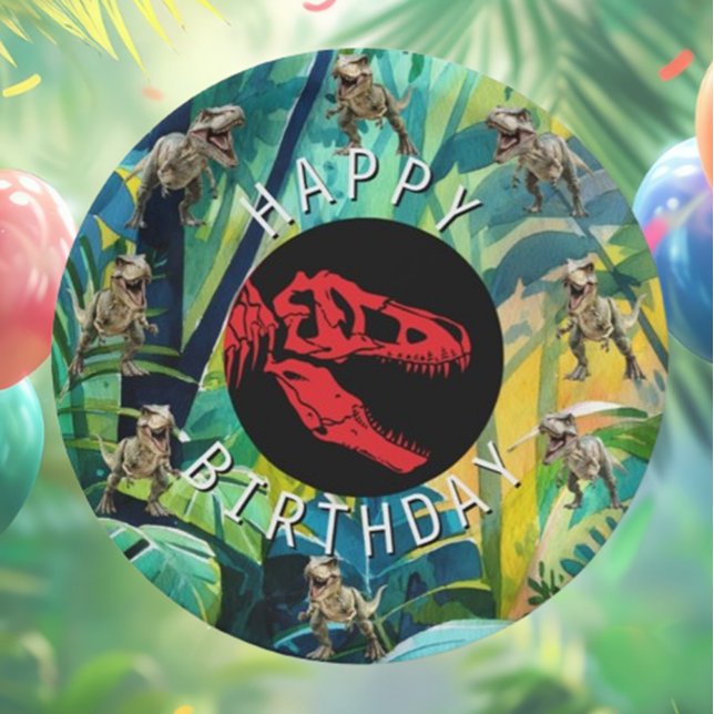 Plato De Papel ROARSOME Dinosaur Fiesta (T-Rex Dinosaur Party Paper Plates for Epic Celebrations!)